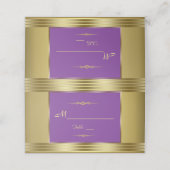 紫王室のと金ゴールド結婚のテーブル番号 プレイスカード (外部開封)