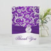 紫王室のと銀のダマスクサンキューカード サンキューカード (スタンド正面)