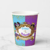 紫王室のと青を明らかにするアフリカの性別 紙コップ (裏面)