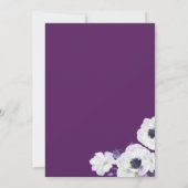 紫王室ののフローラ金ゴールドフレ結婚ーム 招待状 (裏面)