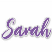 紫王室のはっきりしたパーソナライズされた シール (正面)