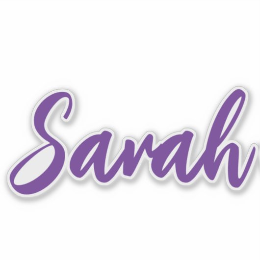 紫王室のはっきりしたパーソナライズされた シール (正面)