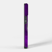 紫王室のクロムモノグラム iPhoneケース (右側面)