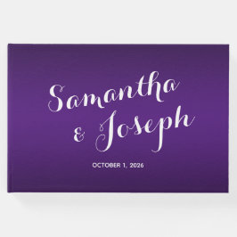 紫王室のグラデーシ結婚ョン ゲストブック