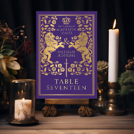 紫王室の中世ライオ結婚ン テーブルナンバー