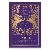 紫王室の中世ライオ結婚ン テーブルナンバー (裏面)