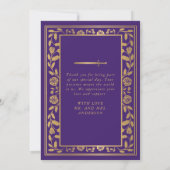 紫王室の中世結婚刀 サンキューカード (裏面)