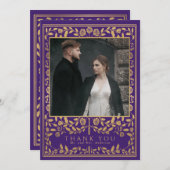 紫王室の中世結婚刀 サンキューカード (正面/裏面)