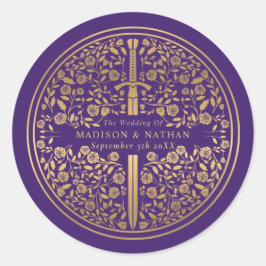 紫王室の中世結婚刀 ラウンドシール