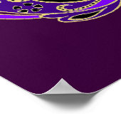 紫王室の仮装の劇場用マスク ポスター (角)