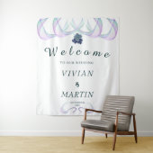 紫王室の信仰ミニフローラ結婚の背景 タペストリー (インサイチュ)