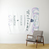 紫王室の信仰ミニフローラ結婚の背景 タペストリー (インサイチュ(横))