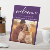 紫王室の夫婦の写真結婚歓迎 台座サイン (インサイチュ)