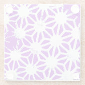 紫王室の模様 ガラスコースター (裏面)