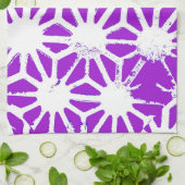 紫王室の模様 キッチンタオル (折り畳み)