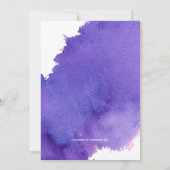 紫王室の水色結婚式招待状 招待状 (裏面)