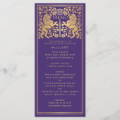 紫王室の獅子中世結婚刀フラットメニュー メニュー (正面)