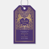 紫王室の獅子中世結婚刀 ギフトタグ (正面)