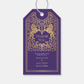 紫王室の獅子中世結婚刀 ギフトタグ (裏面)