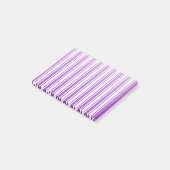 紫王室の白お菓子ストライプ ポストイット (アングル)