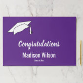 紫王室の白の卒業祝い ペーパーパッド (インサイチュ)