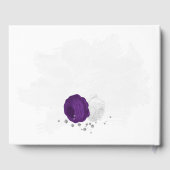 紫王室の白の花は銀結婚色 ゲストブック (裏面)