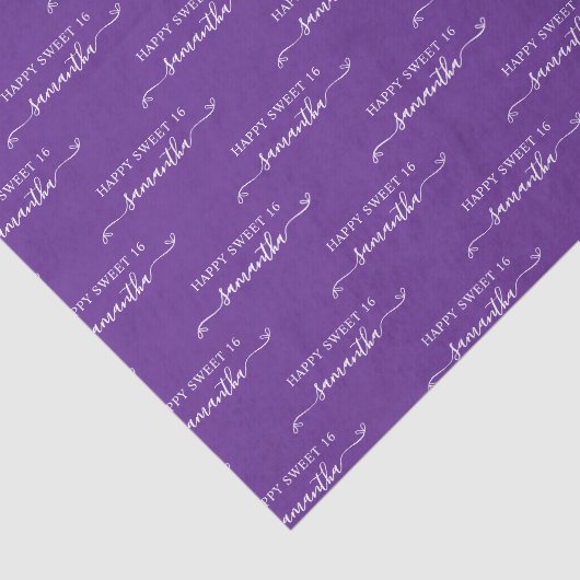 紫王室の白ハッピースウィート16かわいいボウ名 薄葉紙 (詳細)
