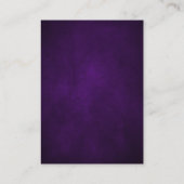 紫王室の紫バイオレット金ゴールドフローラ結婚ズ エンクロージャーカード (裏面)