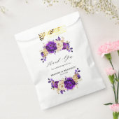 紫王室の紫バイオレット金ゴールドフローラ結婚ズ フェイバーバッグ (封をした状態)