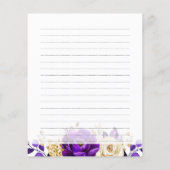 紫王室の紫バイオレット金ゴールドブライダルシャワーレシピ (裏面)