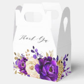 紫王室の紫バイオレット金ゴールドブライダルシャワー フェイバーボックス (オープン)