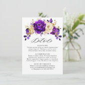 紫王室の紫バイオレット金ゴールドボ結婚タニカル詳細 エンクロージャーカード (スタンド正面)