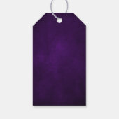 紫王室の紫金ゴールドフローラ結婚の歓迎 ギフトタグ (裏面)