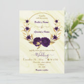 紫王室の花金ゴールドリース 招待状 (スタンド正面)