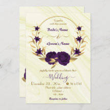 紫王室の花金ゴールドリース