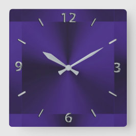 紫王室の金モダン形時計 スクエア壁時計