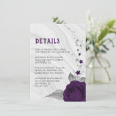 紫王室の銀グレーフローラ大理石詳細 エンクロージャーカード (スタンド正面)