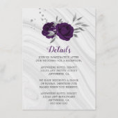 紫王室の銀グレーフローラ大理石詳細 エンクロージャーカード (正面)