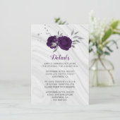 紫王室の銀グレーフローラ大理石詳細 エンクロージャーカード (スタンド正面)