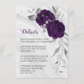 紫王室の銀グレーフローラ大理石詳細 エンクロージャーカード (正面)