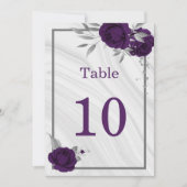 紫王室の銀フローラ幾何学表 招待状 (正面)