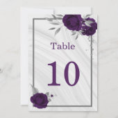 紫王室の銀フローラ幾何学表 招待状 (裏面)