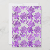 紫王室の銀フローラ結婚ズ 招待状 (裏面)