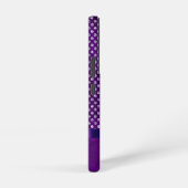 紫王室の銀珠の模様 SAMSUNG GALAXYケース (右側面)