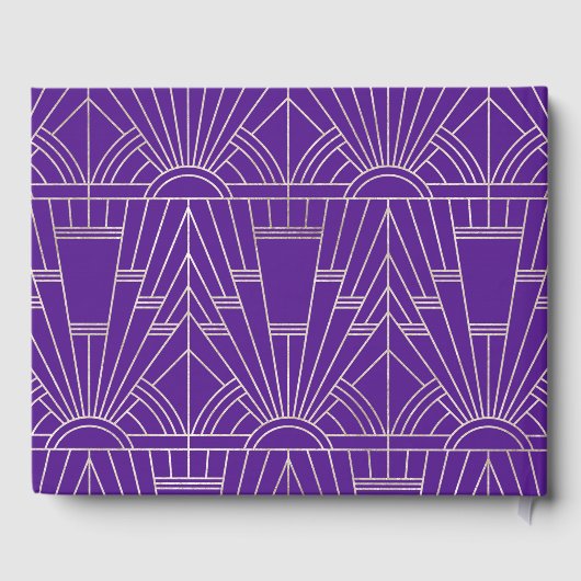 紫王室の銀素晴らしギャツビー結婚ズ ゲストブック (裏面)