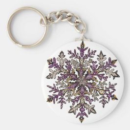 紫王室の雪 |カスタマイズ可能 キーホルダー
