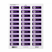 紫王室の黒結婚モノグラムM300 ラベル (フルシート)