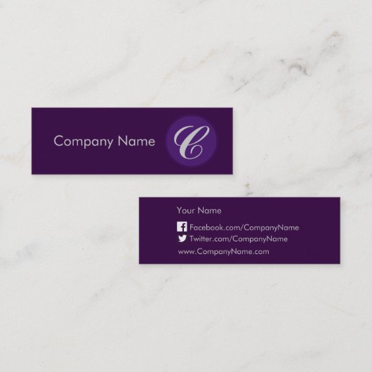 紫王室の スキニー名刺 (正面/裏面)