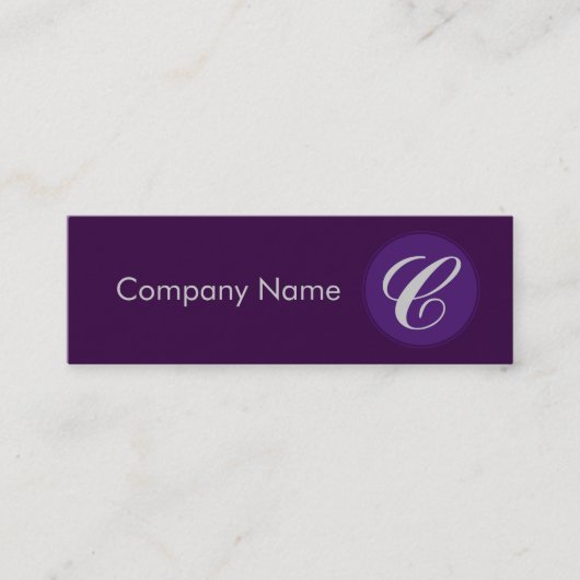 紫王室の スキニー名刺 (正面)