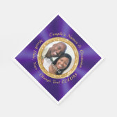 紫王室の、パーソナライズされたナプキンと写真 スタンダードランチョンナプキン (角)